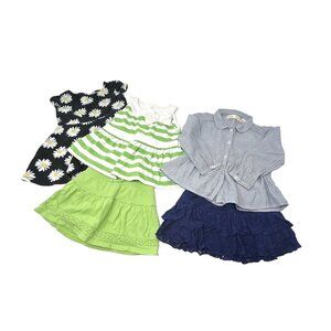 Baby Girl's - 1 Dress, 2 Skirts, and‎ 2 Shirts/Tops - Size 12-18 Month